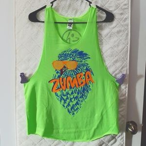 Neon Green Zumba Tank Top Small